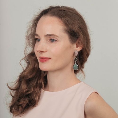 Серьги Possebon Q. Rose, Q. Verde, A0585.7.17 S фото 2